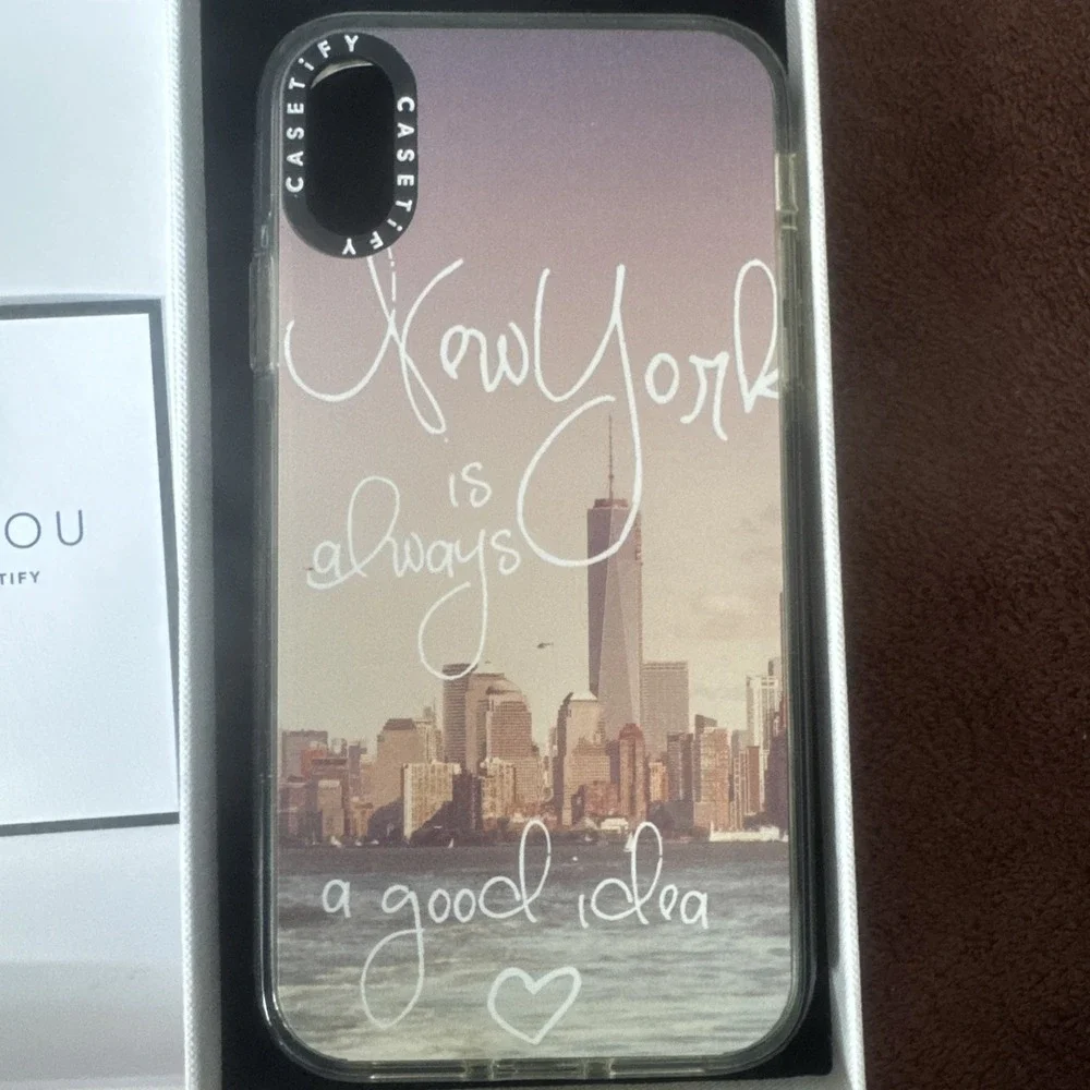 NIB iphone XR case By CASETIFY Impact Case with New York Black Edge